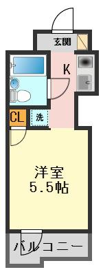 TOP金町(ワンルーム/3階)の間取り写真