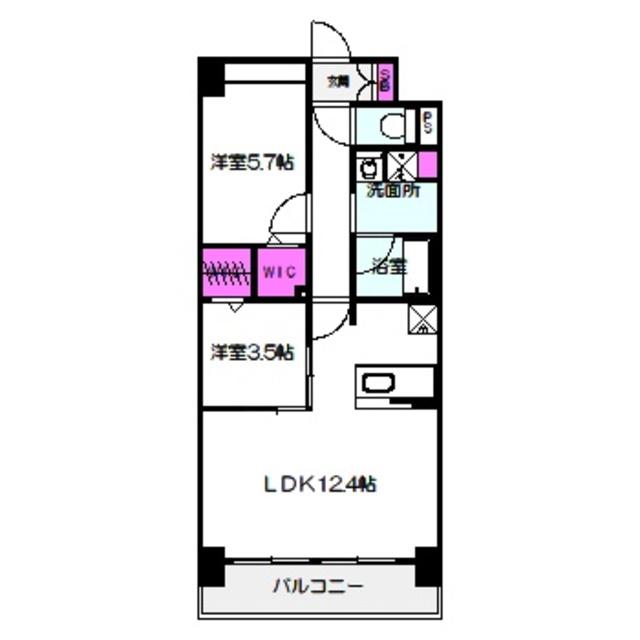 フォーリアライズ京橋(2LDK/6階)の間取り写真
