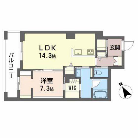 MONOLITH(1LDK/3階)の間取り写真