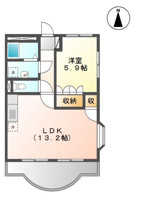 PACIFIC TENRIN(1LDK/2階)の間取り写真