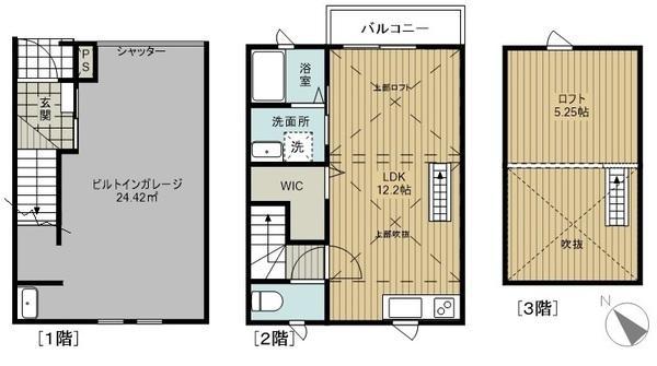 ウェルベース北本(1LDK/2階)の間取り写真