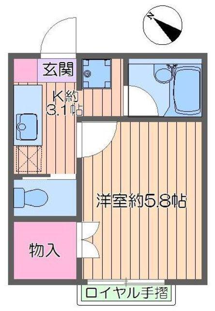 H.FOREST1(1K/1階)の間取り写真
