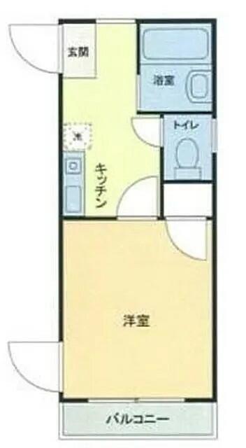 エヴェナール目白(1K/4階)の間取り写真