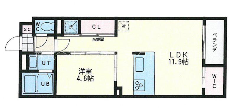 PREMIER SHIRAKAZUMA(1LDK/4階)の間取り写真