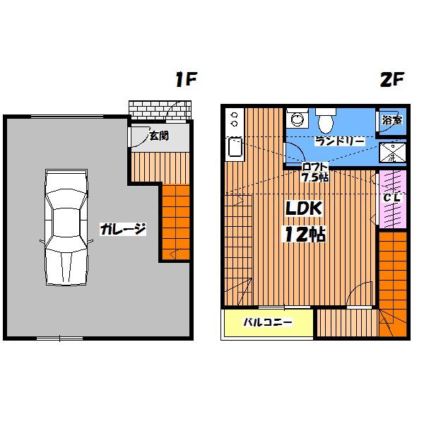 UN VILLA八王子(1LDK/1階)の間取り写真
