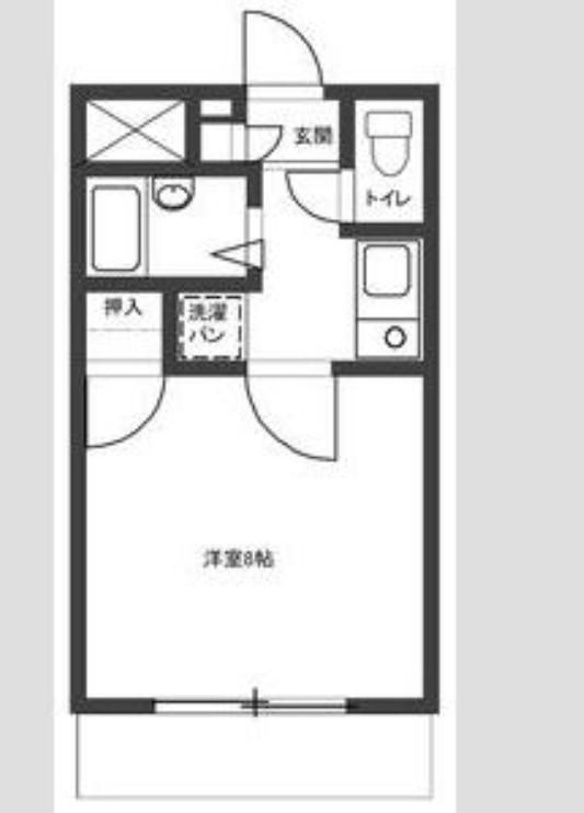 ビューパレス鹿野(1K/1階)の間取り写真