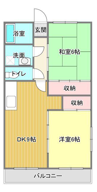 アドラブール(1LDK/2階)の間取り写真