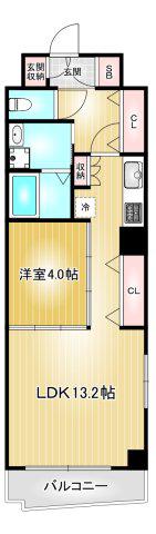 パークサイト泉(1LDK/5階)の間取り写真