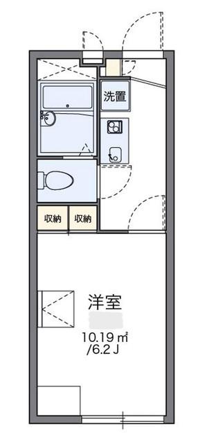 レオパレスリコリス(1K/1階)の間取り写真