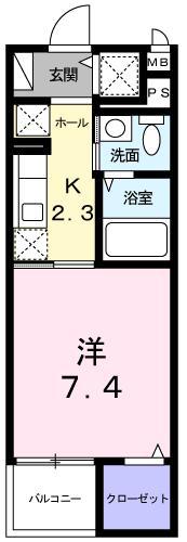 サニーレジデンス(1K/3階)の間取り写真
