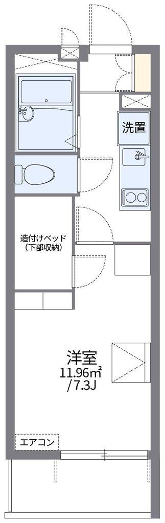 レオパレス晃栄(1K/2階)の間取り写真