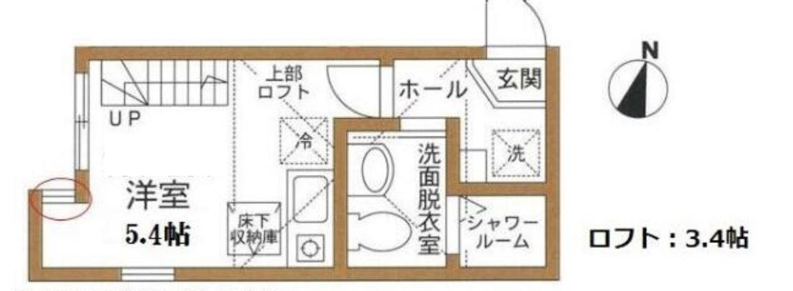 ハーミットクラブハウス伊勢町(ワンルーム/1階)の間取り写真