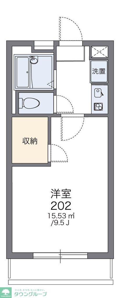 レオパレスパストラル(1K/2階)の間取り写真