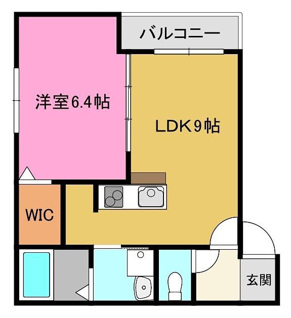 フジパレス吉田ノース(1LDK/3階)の間取り写真