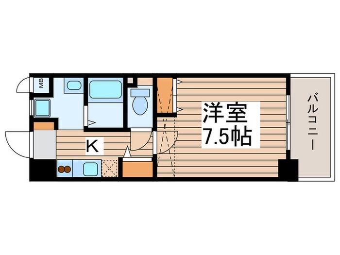 昴新瑞橋(1K/4階)の間取り写真