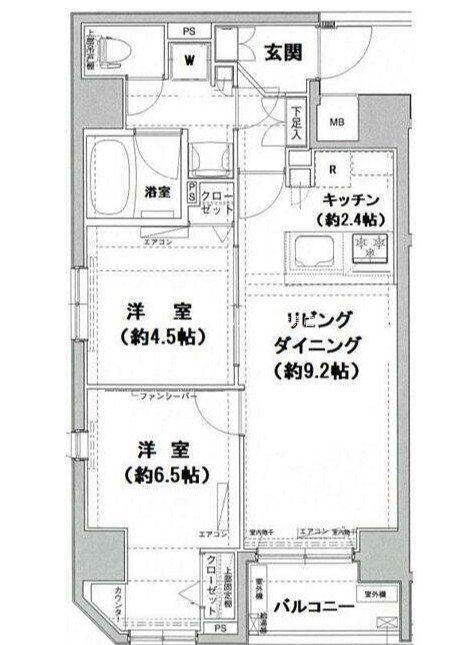 アイル両国弐番館(2LDK/7階)の間取り写真
