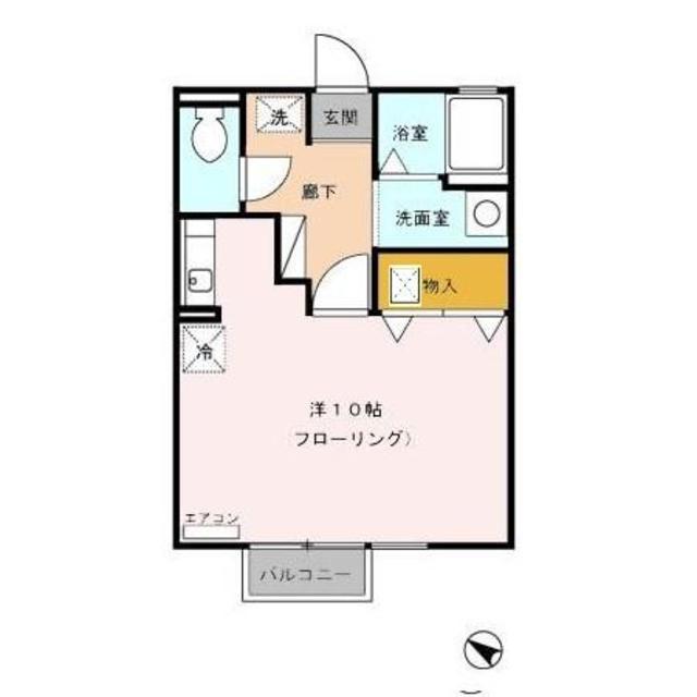 セジュール81(ワンルーム/1階)の間取り写真