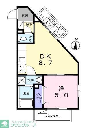 EXCELLENCE・幸(1DK/1階)の間取り写真