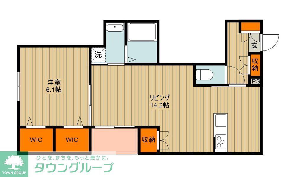 MICARO(1LDK/1階)の間取り写真