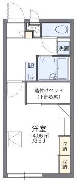レオパレスつしま西(1K/2階)の間取り写真