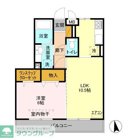 グレイスリーフ(1LDK/2階)の間取り写真