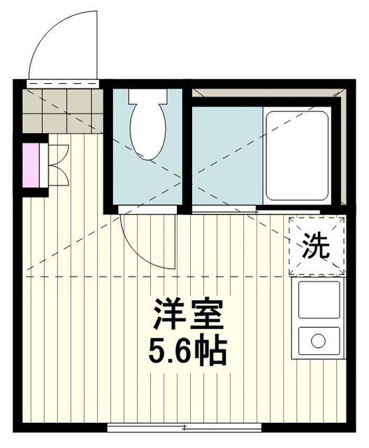G・Aタウン川崎大師(ワンルーム/2階)の間取り写真