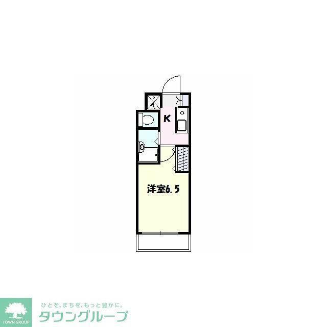 ベルコートIII(1K/2階)の間取り写真