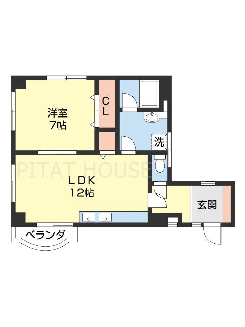 リブラ十番丁(1LDK/1階)の間取り写真