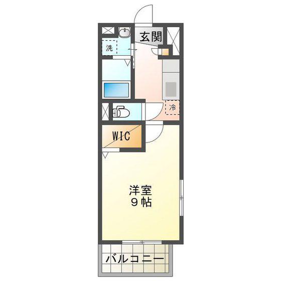 K SMART HISAI(1K/6階)の間取り写真