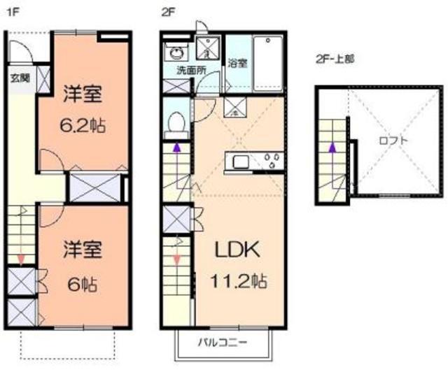 KINOIE TERRACE(2LDK/1階)の間取り写真