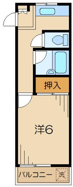 メゾンアリィハレ(1K/2階)の間取り写真
