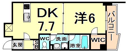 サカト3(1DK/5階)の間取り写真