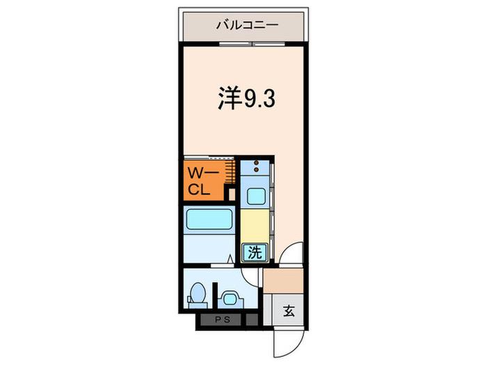 シャーメゾンMV-Ⅱ(ワンルーム/4階)の間取り写真