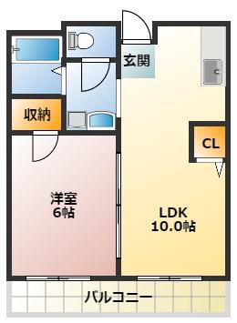 マノワール鈴木(1LDK/1階)の間取り写真