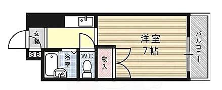 メリーメゾン(1K/2階)の間取り写真