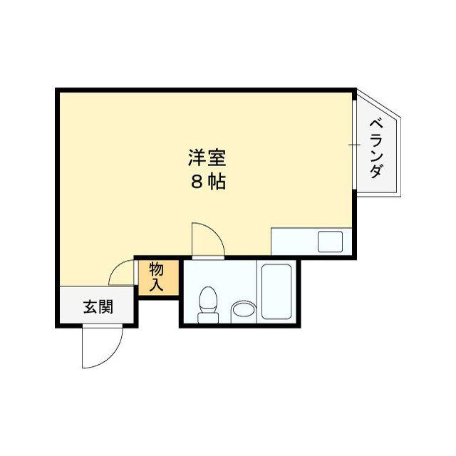 セラビ谷町(ワンルーム/2階)の間取り写真