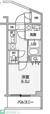 S-RESIDENCE横濱磯子ALIZE(1K/1階)の間取り写真