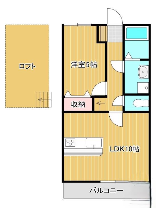 広川426ガーデンシティ(1SLDK/2階)の間取り写真
