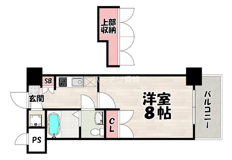 CLUB ORIENT NO.81(1K/1階)の間取り写真