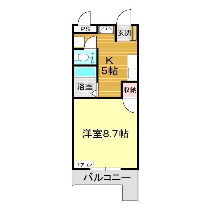 ヌーベルモードYOSHIDA(1K/4階)の間取り写真