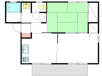 西中央ハイツI B棟(2DK/2階)の間取り写真