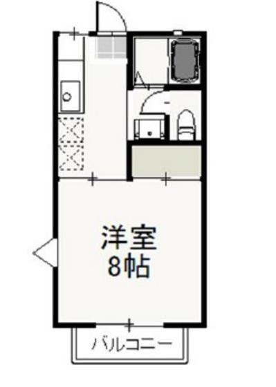 S・T・VILLA TSUSHIMA B(1K/1階)の間取り写真