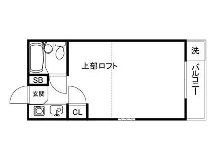ピュアハウス松ヶ丘壱番館(ワンルーム/2階)の間取り写真