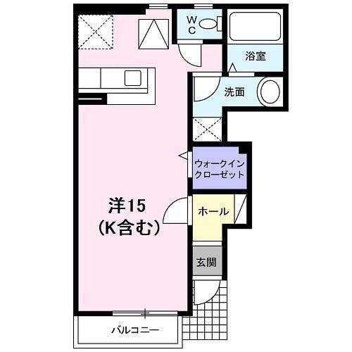 イグレック藤の森(ワンルーム/1階)の間取り写真