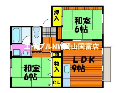 ファミーユ(2LDK/1階)の間取り写真