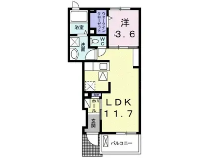 CANON.I(1LDK/1階)の間取り写真