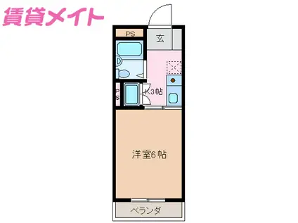 そうりょうハイツ(1K/2階)の間取り写真