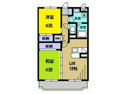 Y&Mマンションドリーム(2LDK/1階)の間取り写真