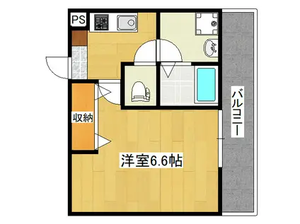 一番館瀬戸(1K/1階)の間取り写真