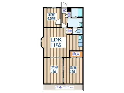 メゾン・デ・オリビエ(3LDK/3階)の間取り写真